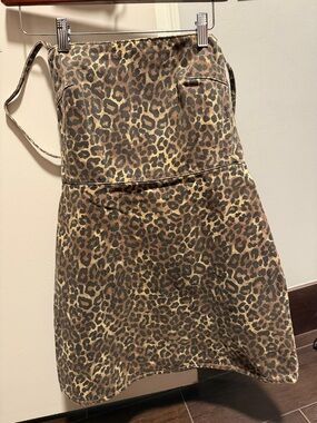 Leopard denim dress